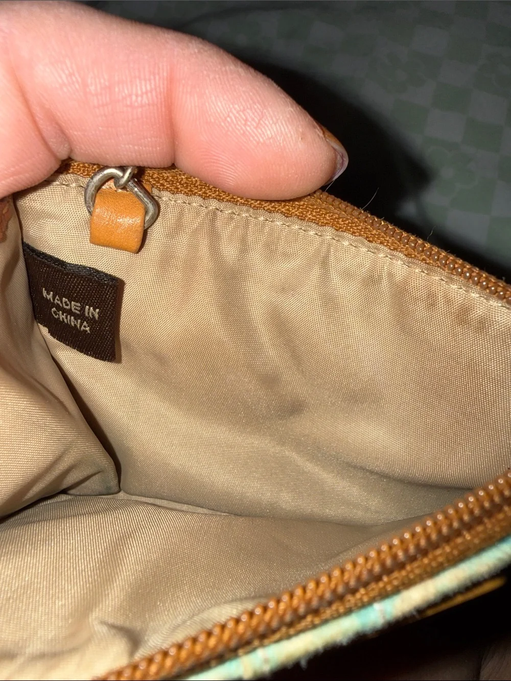 Coach Pastel Multicolor Signature Canvas Zip Card Wallet